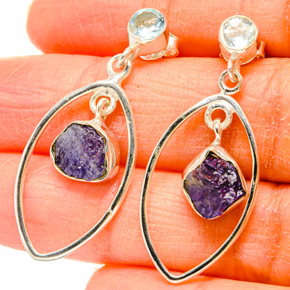 Tanzanite Earrings handcrafted by Ana Silver Co - EARR431210