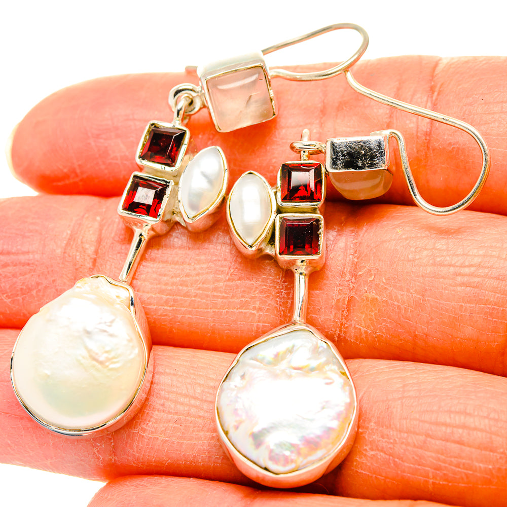Mother Of Pearl Earrings handcrafted by Ana Silver Co - EARR431212