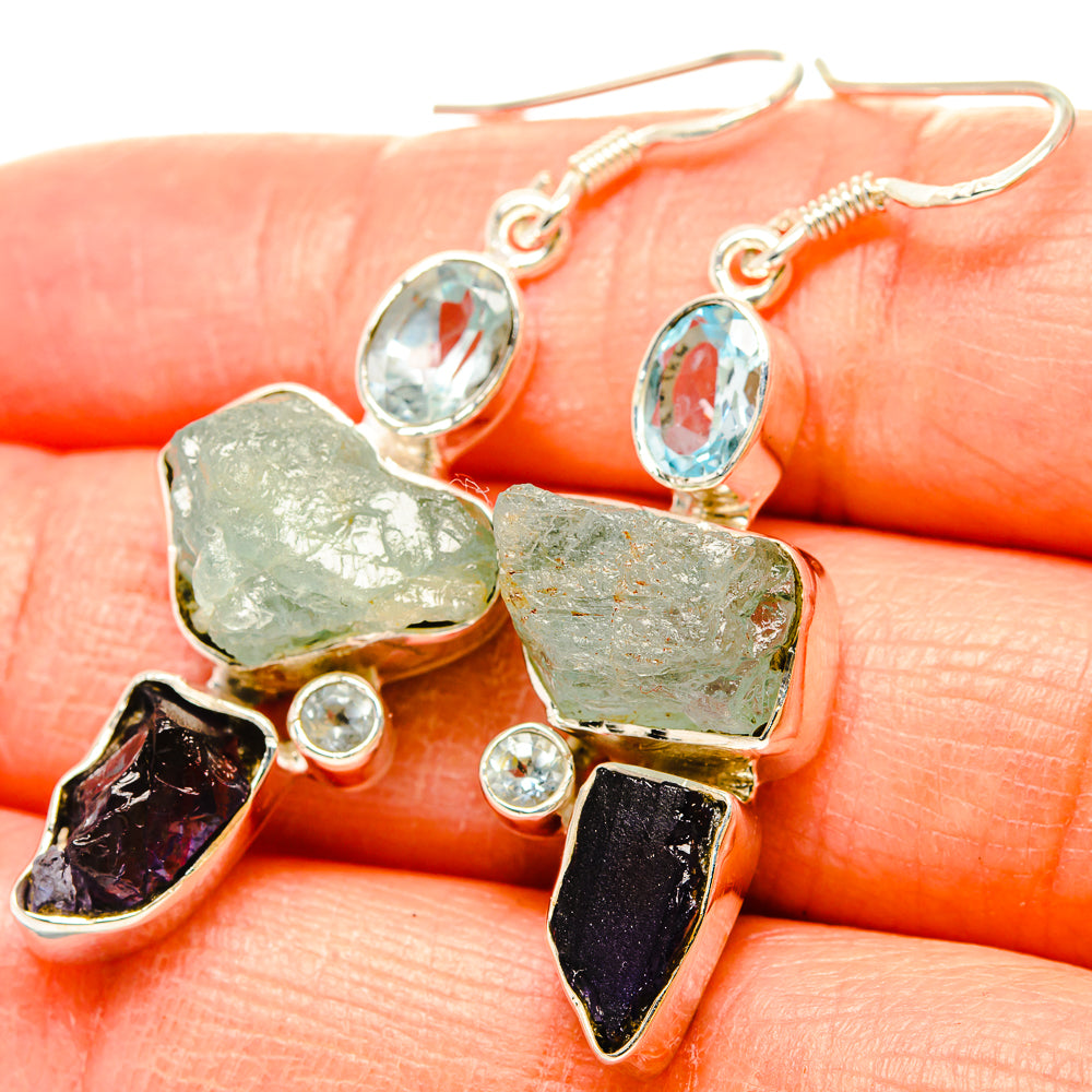 Aquamarine Earrings handcrafted by Ana Silver Co - EARR431213