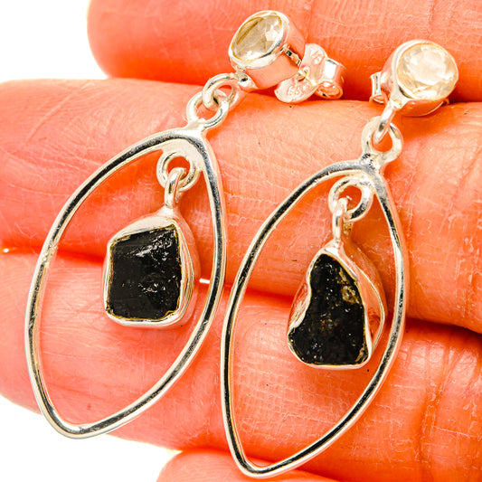 Black Tourmaline Earrings handcrafted by Ana Silver Co - EARR431220