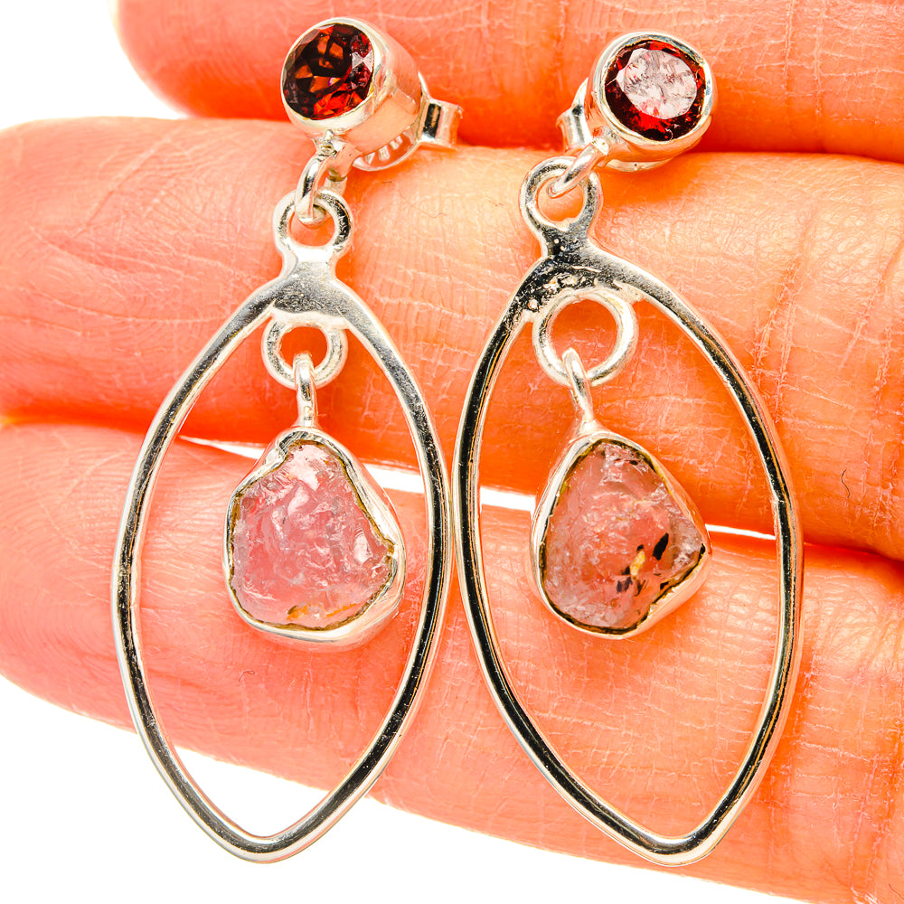 Rose Quartz Earrings handcrafted by Ana Silver Co - EARR431223