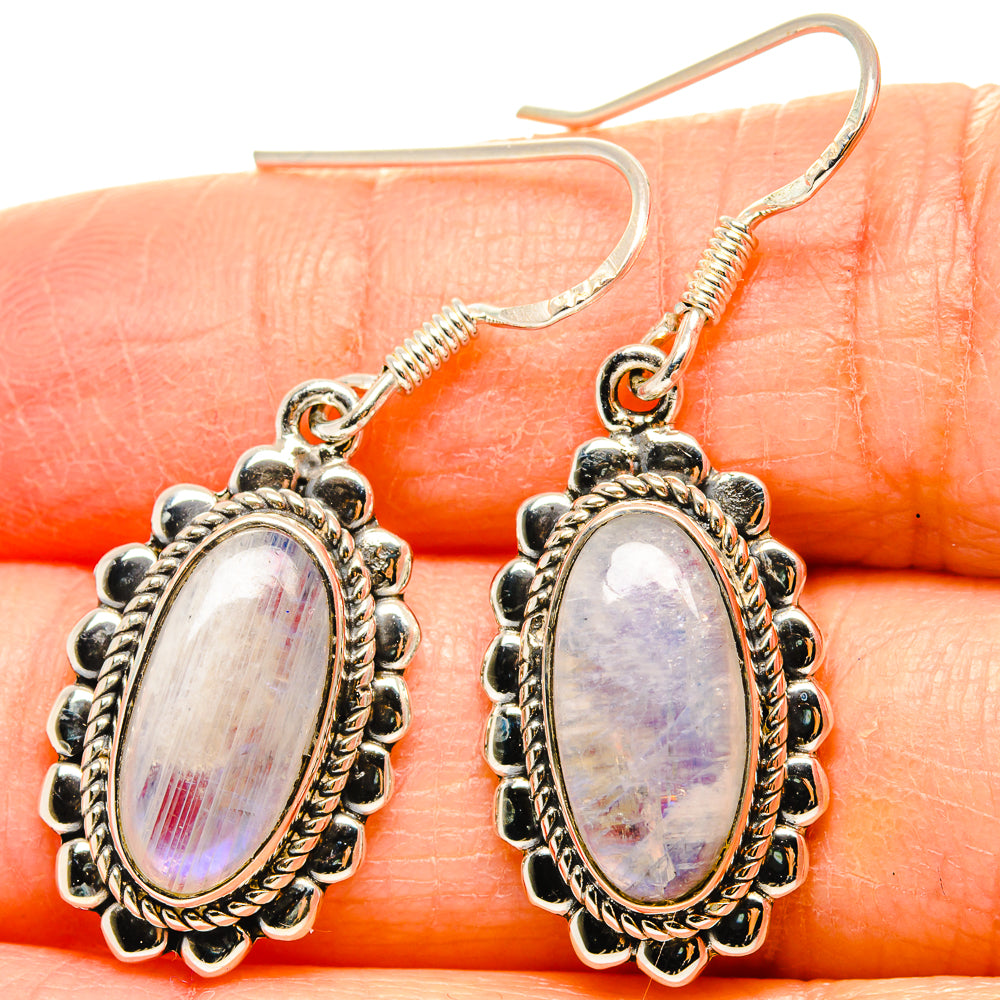 Rainbow Moonstone Earrings handcrafted by Ana Silver Co - EARR431229