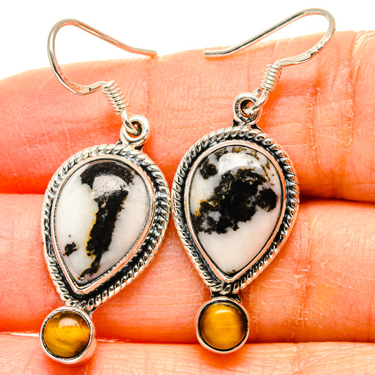 Pinolith Jasper Earrings handcrafted by Ana Silver Co - EARR431241