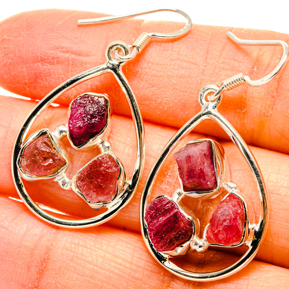 Pink Tourmaline Earrings handcrafted by Ana Silver Co - EARR431247