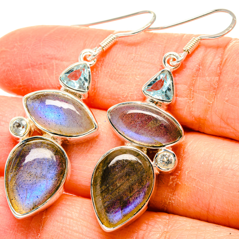 Labradorite Earrings handcrafted by Ana Silver Co - EARR431256