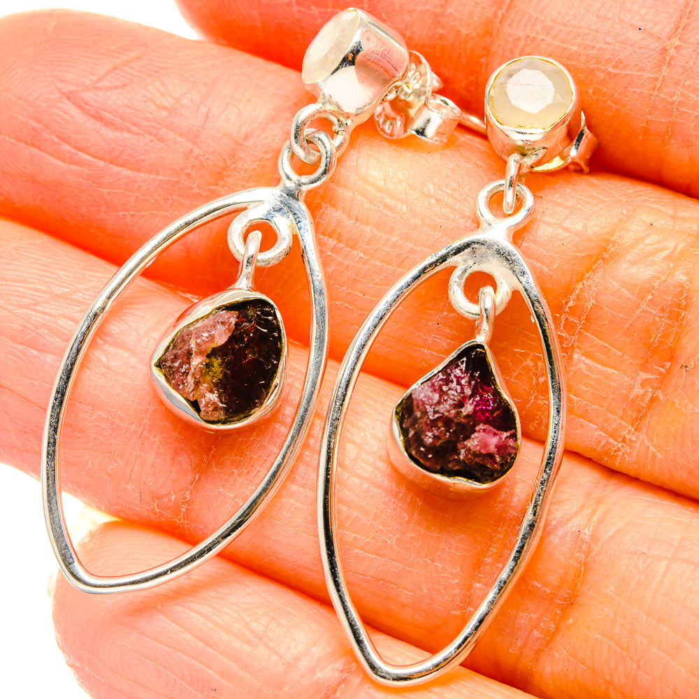 Pink Tourmaline Earrings handcrafted by Ana Silver Co - EARR431260