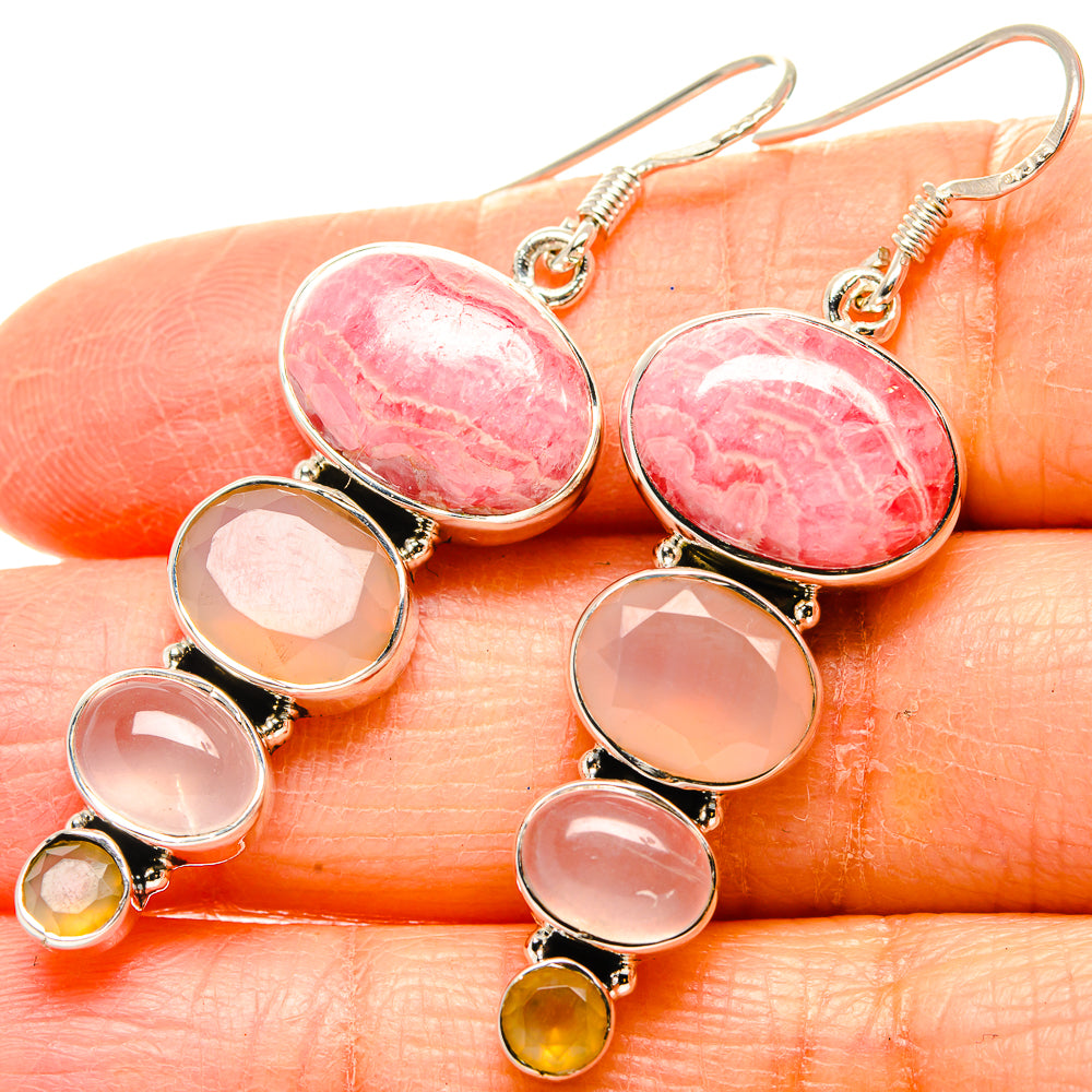 Rhodochrosite Earrings handcrafted by Ana Silver Co - EARR431262