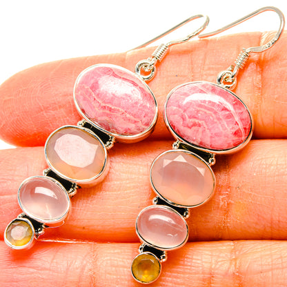 Rhodochrosite Earrings handcrafted by Ana Silver Co - EARR431262