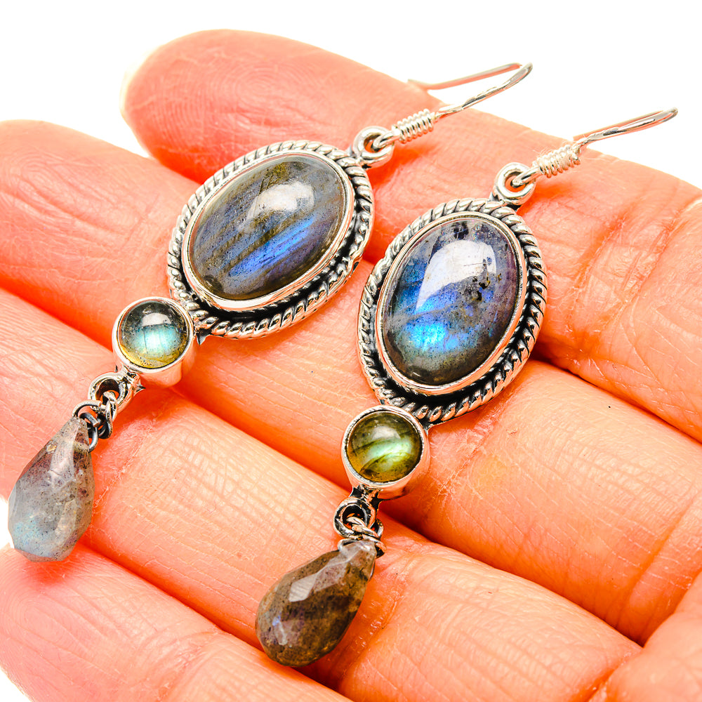 Labradorite Earrings handcrafted by Ana Silver Co - EARR431267