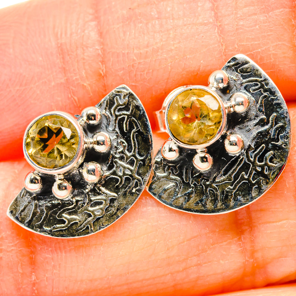 Citrine Earrings handcrafted by Ana Silver Co - EARR431275