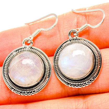 Rainbow Moonstone Earrings handcrafted by Ana Silver Co - EARR431276