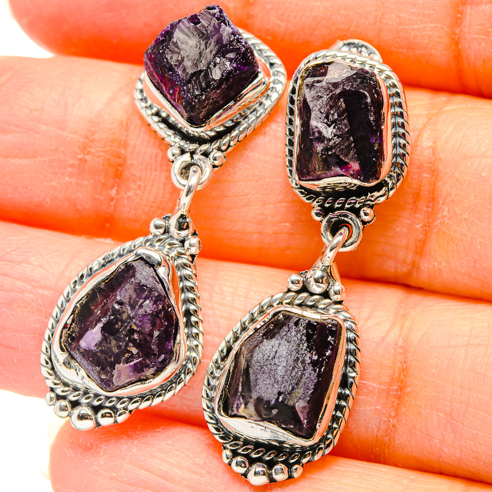 Amethyst Earrings handcrafted by Ana Silver Co - EARR431280