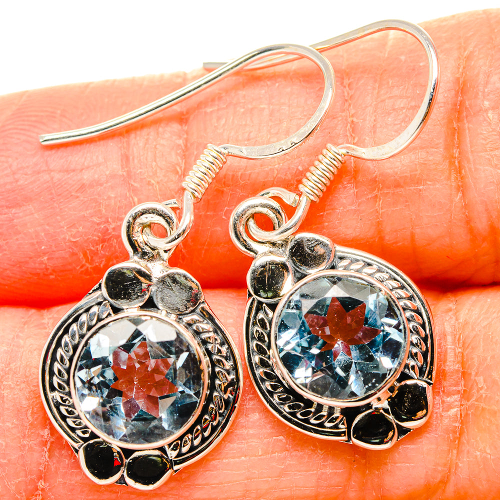 Blue Topaz Earrings handcrafted by Ana Silver Co - EARR431291