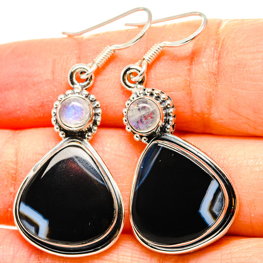 India Agate Earrings handcrafted by Ana Silver Co - EARR431292