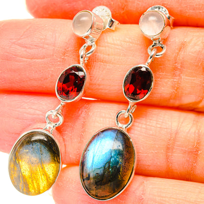 Labradorite Earrings handcrafted by Ana Silver Co - EARR431293