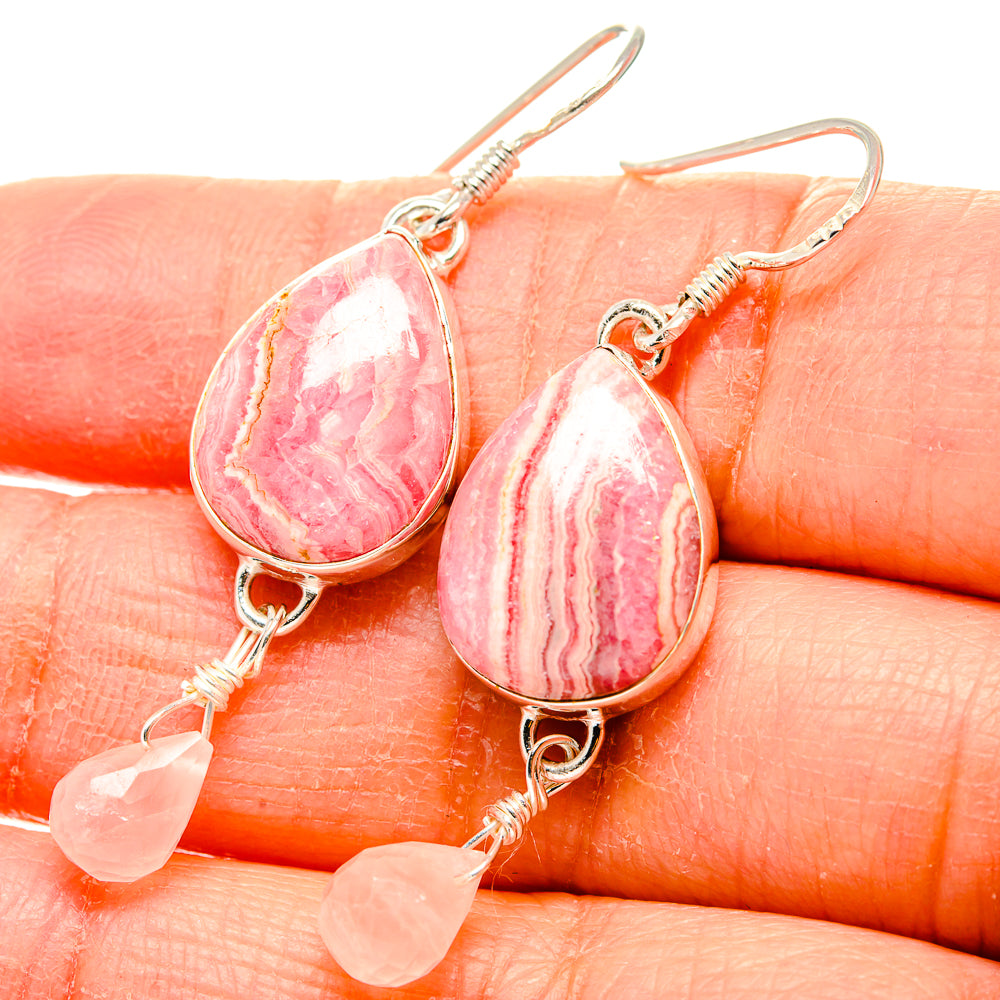 Rhodochrosite Earrings handcrafted by Ana Silver Co - EARR431299