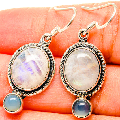 Rainbow Moonstone Earrings handcrafted by Ana Silver Co - EARR431300