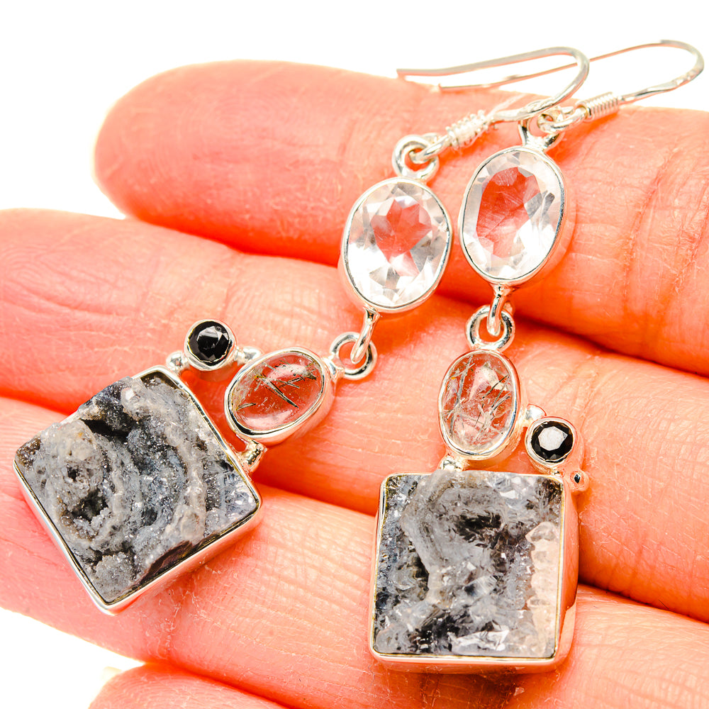 Desert Druzy Earrings handcrafted by Ana Silver Co - EARR431304