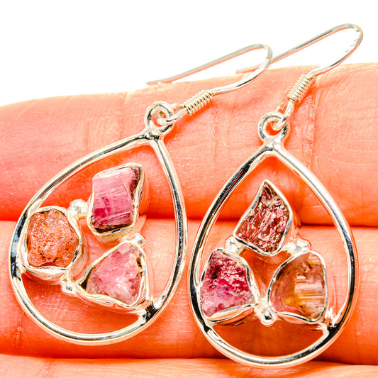 Pink Tourmaline Earrings handcrafted by Ana Silver Co - EARR431305