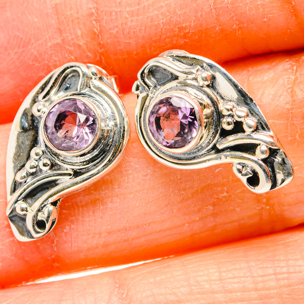 Amethyst Earrings handcrafted by Ana Silver Co - EARR431312