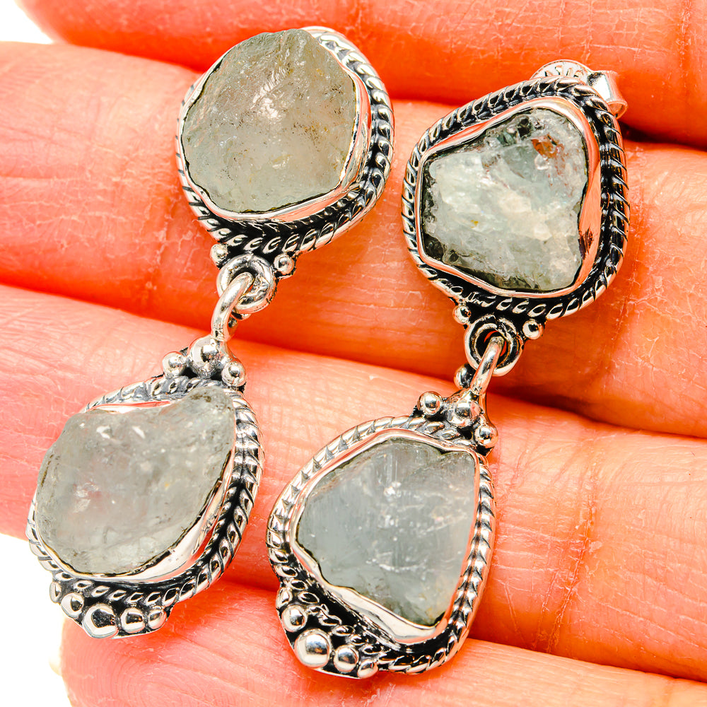 Aquamarine Earrings handcrafted by Ana Silver Co - EARR431316