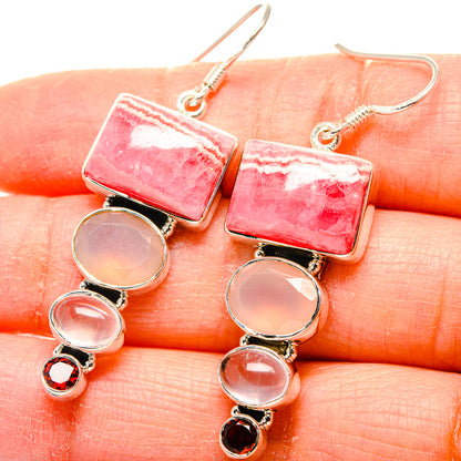 Rhodochrosite Earrings handcrafted by Ana Silver Co - EARR431320