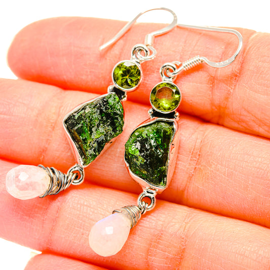 Chrome Diopside Earrings handcrafted by Ana Silver Co - EARR431326