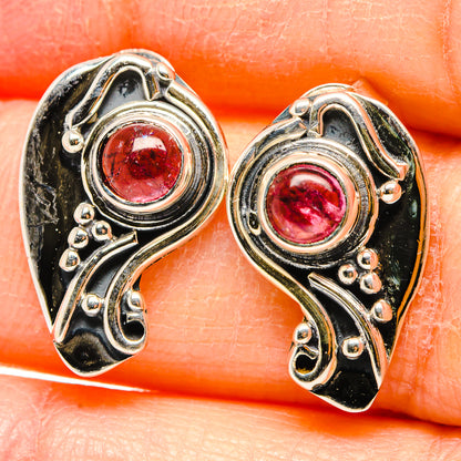 Pink Tourmaline Earrings handcrafted by Ana Silver Co - EARR431327