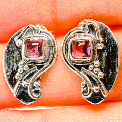 Pink Tourmaline Earrings handcrafted by Ana Silver Co - EARR431329