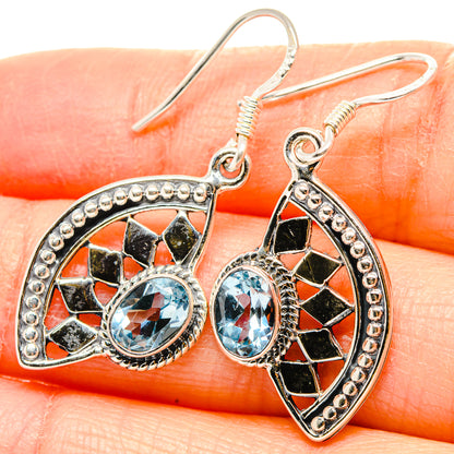 Blue Topaz Earrings handcrafted by Ana Silver Co - EARR431345