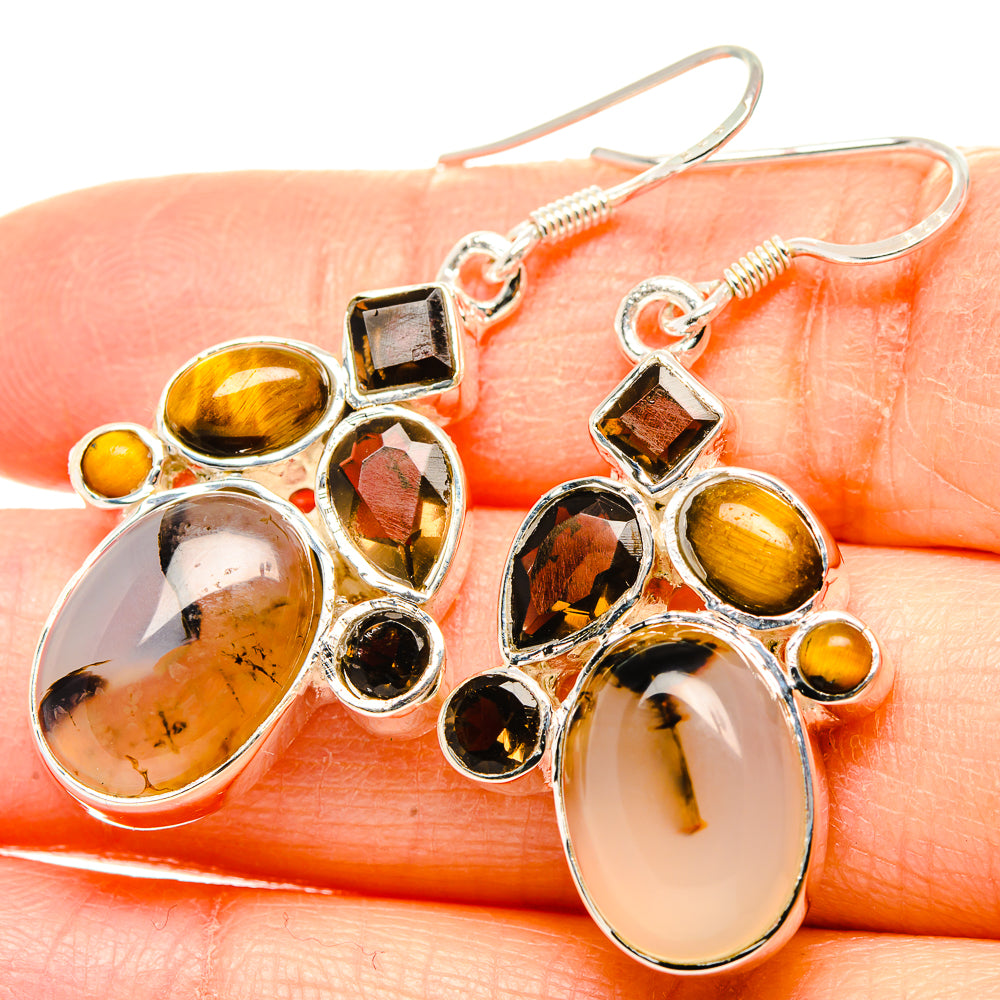 Montana Agate Earrings handcrafted by Ana Silver Co - EARR431346