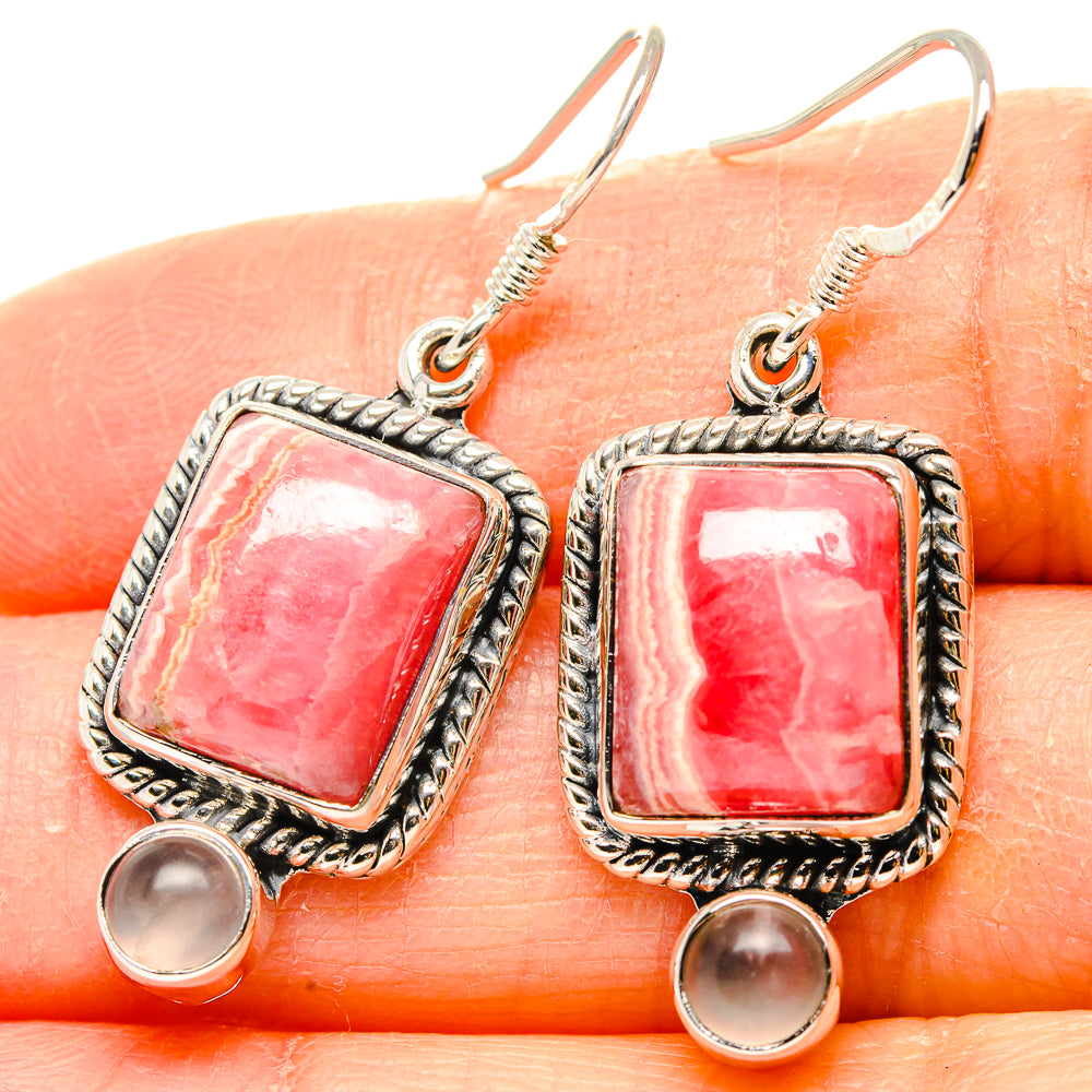 Rhodochrosite Earrings handcrafted by Ana Silver Co - EARR431355