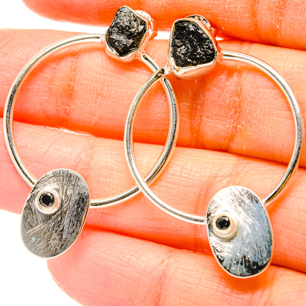 Tektite Earrings handcrafted by Ana Silver Co - EARR431365