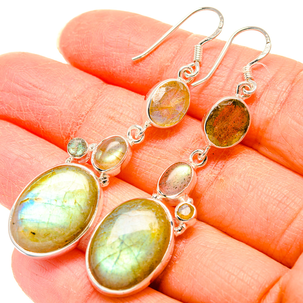 Labradorite Earrings handcrafted by Ana Silver Co - EARR431376