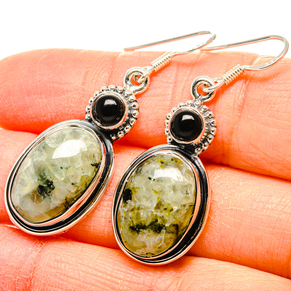 Prehnite Earrings handcrafted by Ana Silver Co - EARR431390