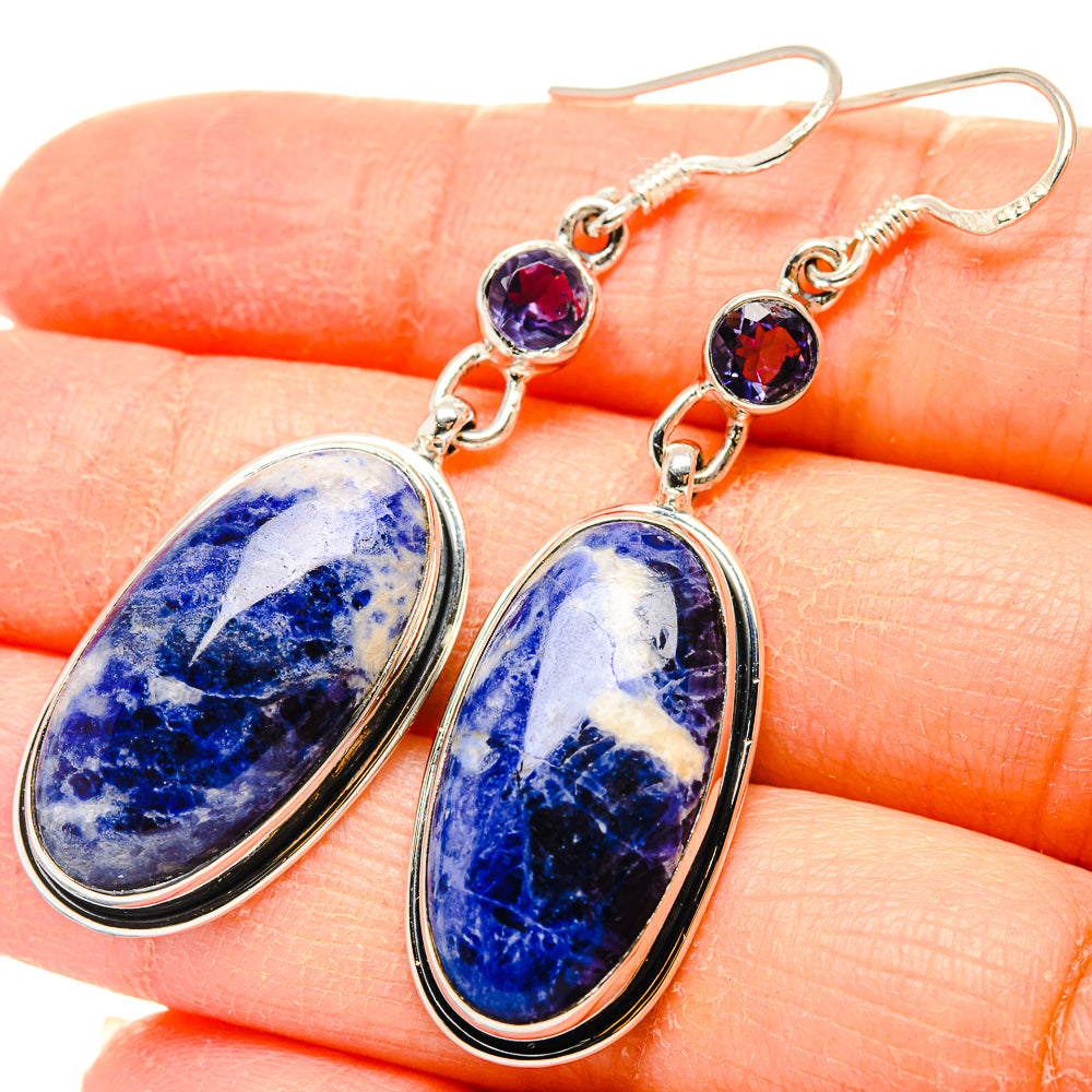 Sodalite Earrings handcrafted by Ana Silver Co - EARR431393