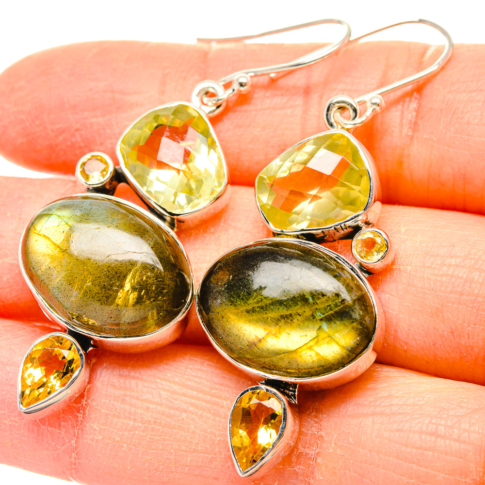 Labradorite Earrings handcrafted by Ana Silver Co - EARR431395