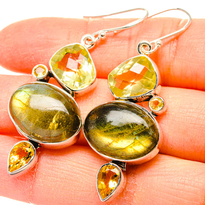 Labradorite Earrings handcrafted by Ana Silver Co - EARR431395