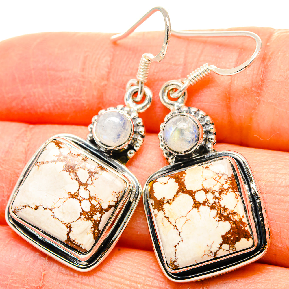 Wild Horse Jasper Earrings handcrafted by Ana Silver Co - EARR431399