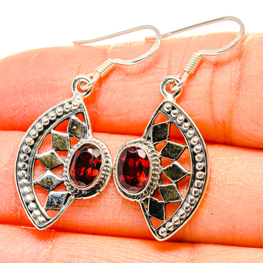 Garnet Earrings handcrafted by Ana Silver Co - EARR431401
