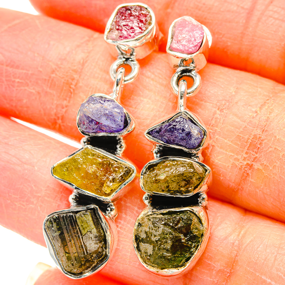 Green Tourmaline Earrings handcrafted by Ana Silver Co - EARR431408