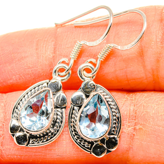 Blue Topaz Earrings handcrafted by Ana Silver Co - EARR431412