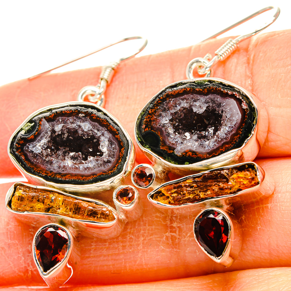 Coconut Geode Druzy Earrings handcrafted by Ana Silver Co - EARR431416