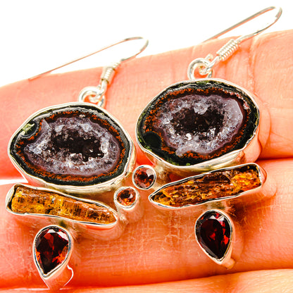 Coconut Geode Druzy Earrings handcrafted by Ana Silver Co - EARR431416