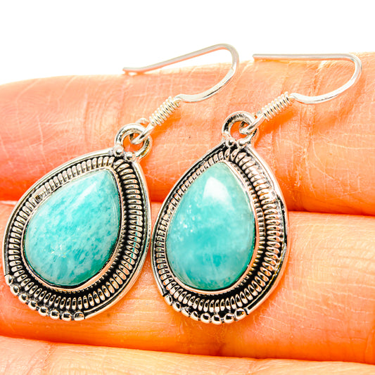 Amazonite Earrings handcrafted by Ana Silver Co - EARR431440