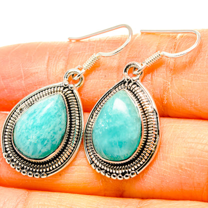 Amazonite Earrings handcrafted by Ana Silver Co - EARR431440
