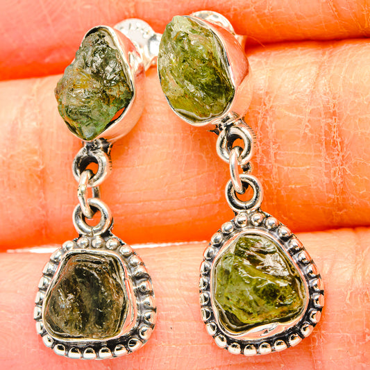 Green Tourmaline Earrings handcrafted by Ana Silver Co - EARR431457