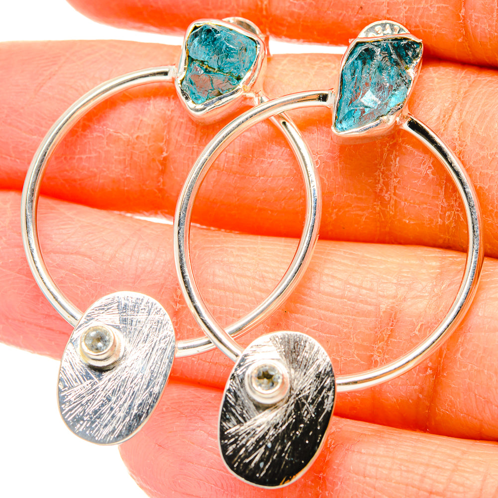 Apatite, White Quartz Earrings handcrafted by Ana Silver Co - EARR431463