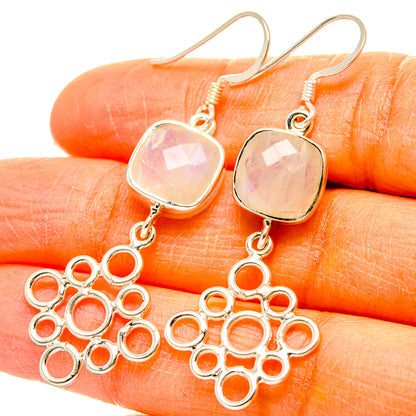 Rainbow Moonstone Earrings handcrafted by Ana Silver Co - EARR431518