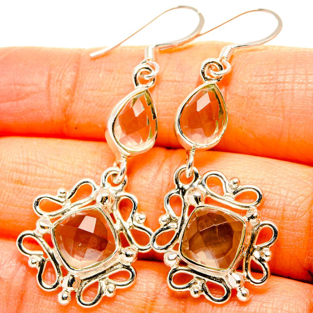 Rainbow Moonstone Earrings handcrafted by Ana Silver Co - EARR431527